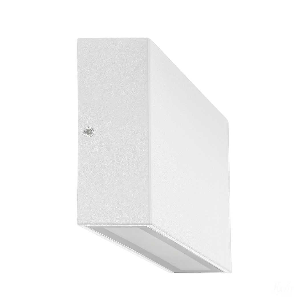 White Havit Essil CCT Tri Colour Fixed Down Exterior Wall Light IP54 240V