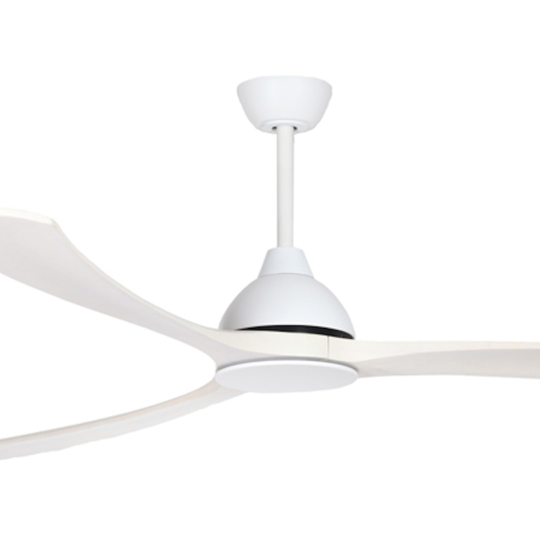 White/Whitewash Fanco Sanctuary DC 86" Solid Timber Blade Indoor/Outdoor Ceiling Fan With Remote