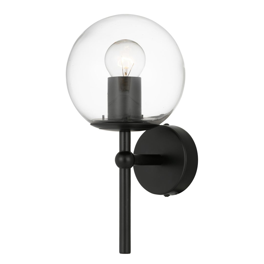 Black & Clear Eterna Telbix Handcrafted Wall Lamp (E27)