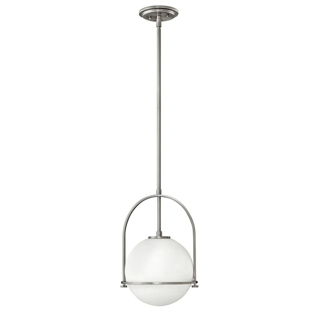 Brushed Nickel Hinkley Somerset Small Pendant Light (E27)