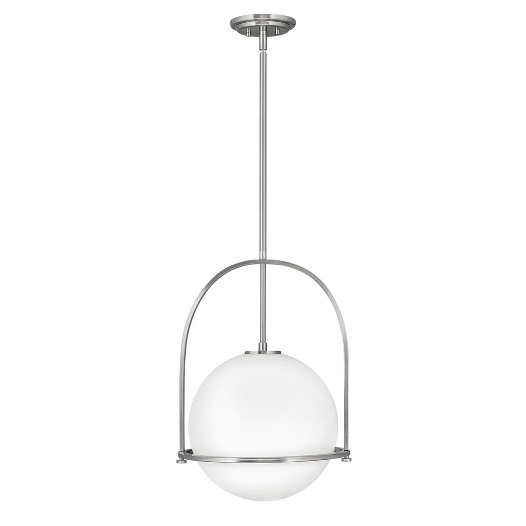 Brushed Nickel Hinkley Somerset Large Pendant Light (E27)