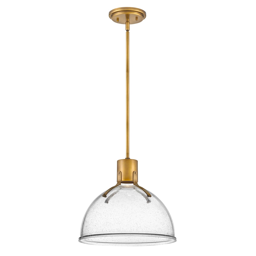 Heritage Brass & Seedy Glass Hinkley Argo Retro Pendant Light (GU10)