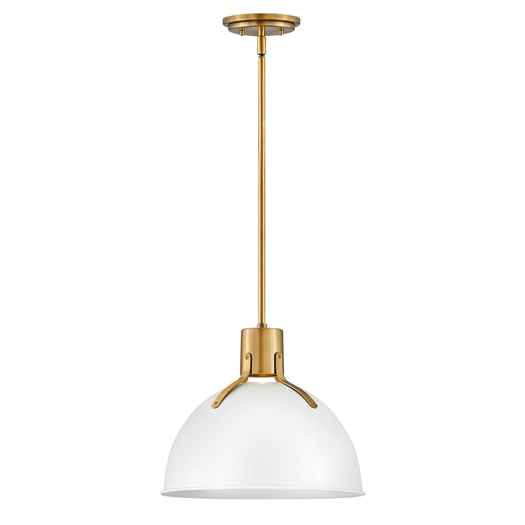 Polished White Hinkley Argo Retro Pendant Light (GU10)