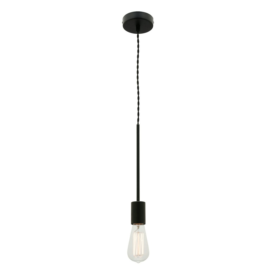 Black Metal Pinto Cordset Pendant Light