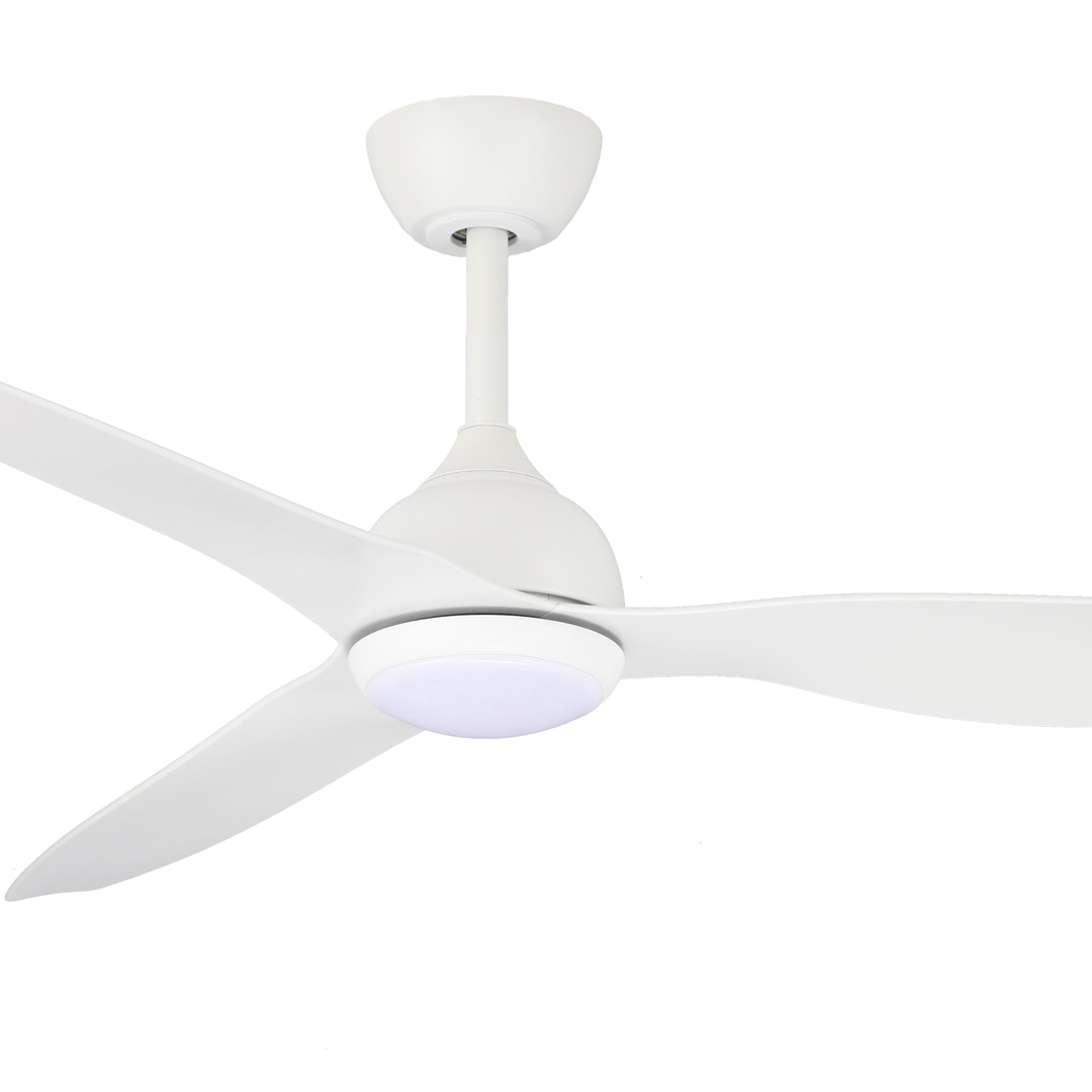 White Fanco Eco Style DC 52" Ceiling Fan With Remote and CCT LED Light