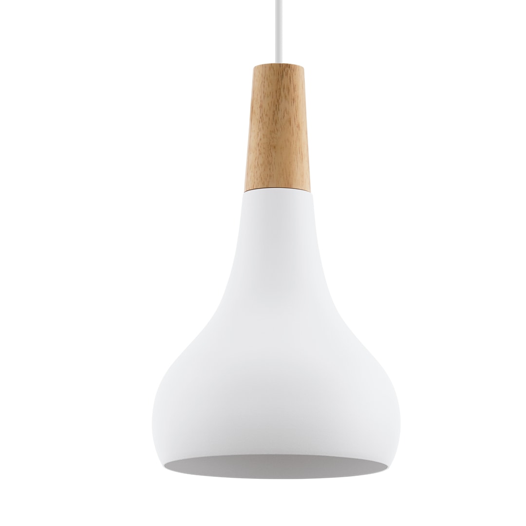 180mm Eglo White Sabinar Pendant Light