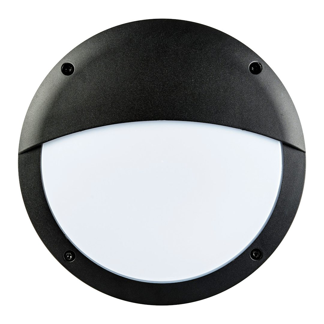 Tri Colour Havit Stor Matte Black Exterior IP54 LED Eyelid Bunker Light