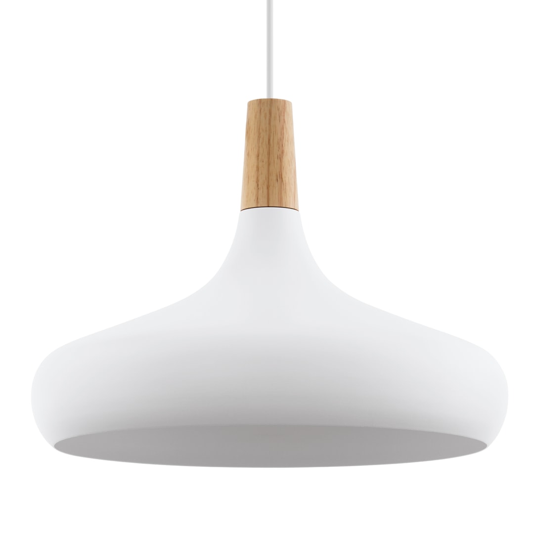 400mm Eglo White Sabinar Pendant Light