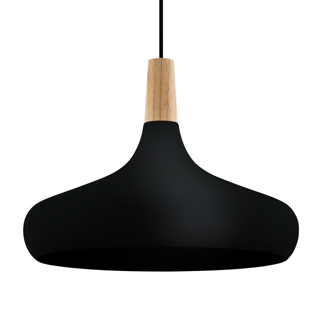 400mm Eglo Brushed Black Sabinar Pendant Light