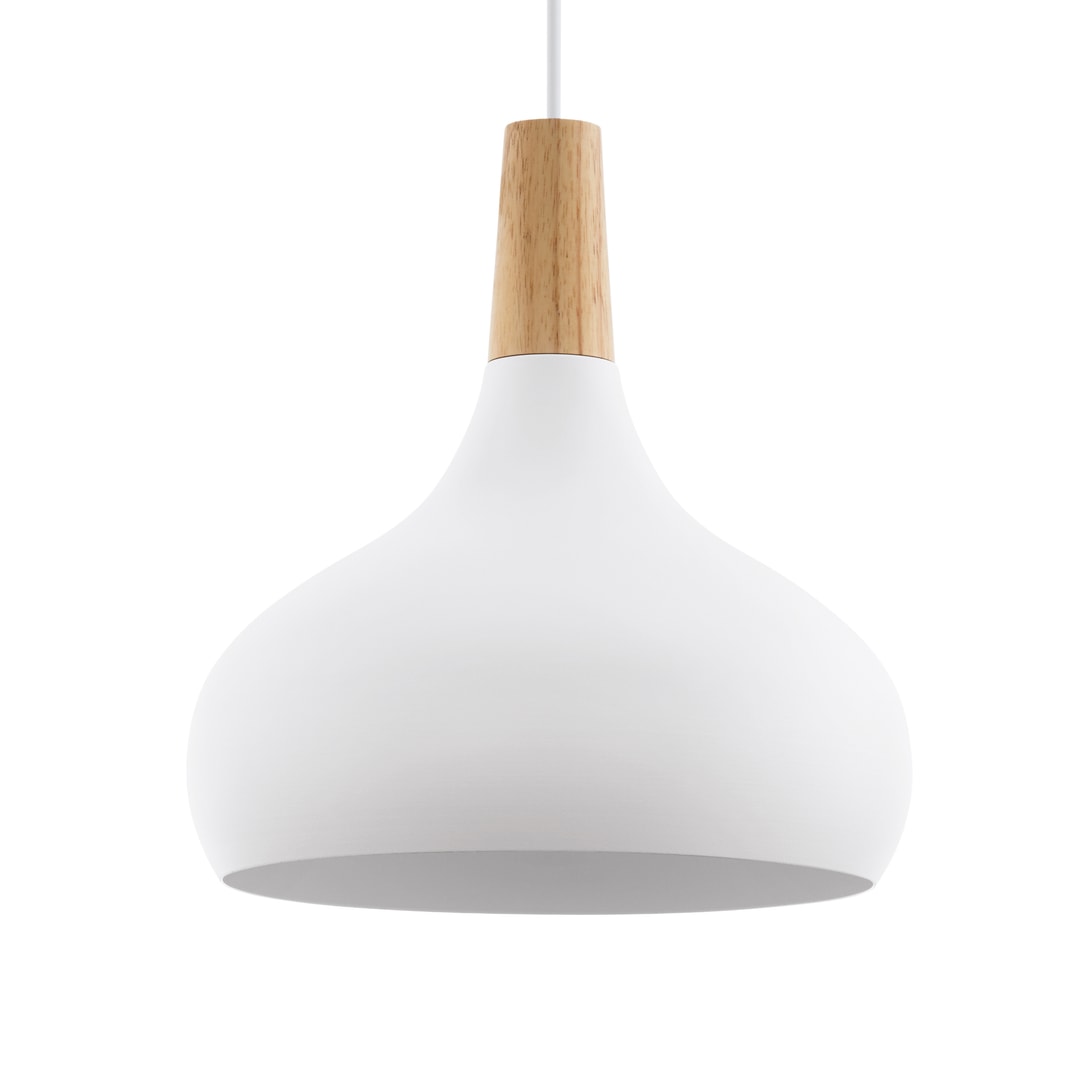 280mm Eglo White Sabinar Pendant Light