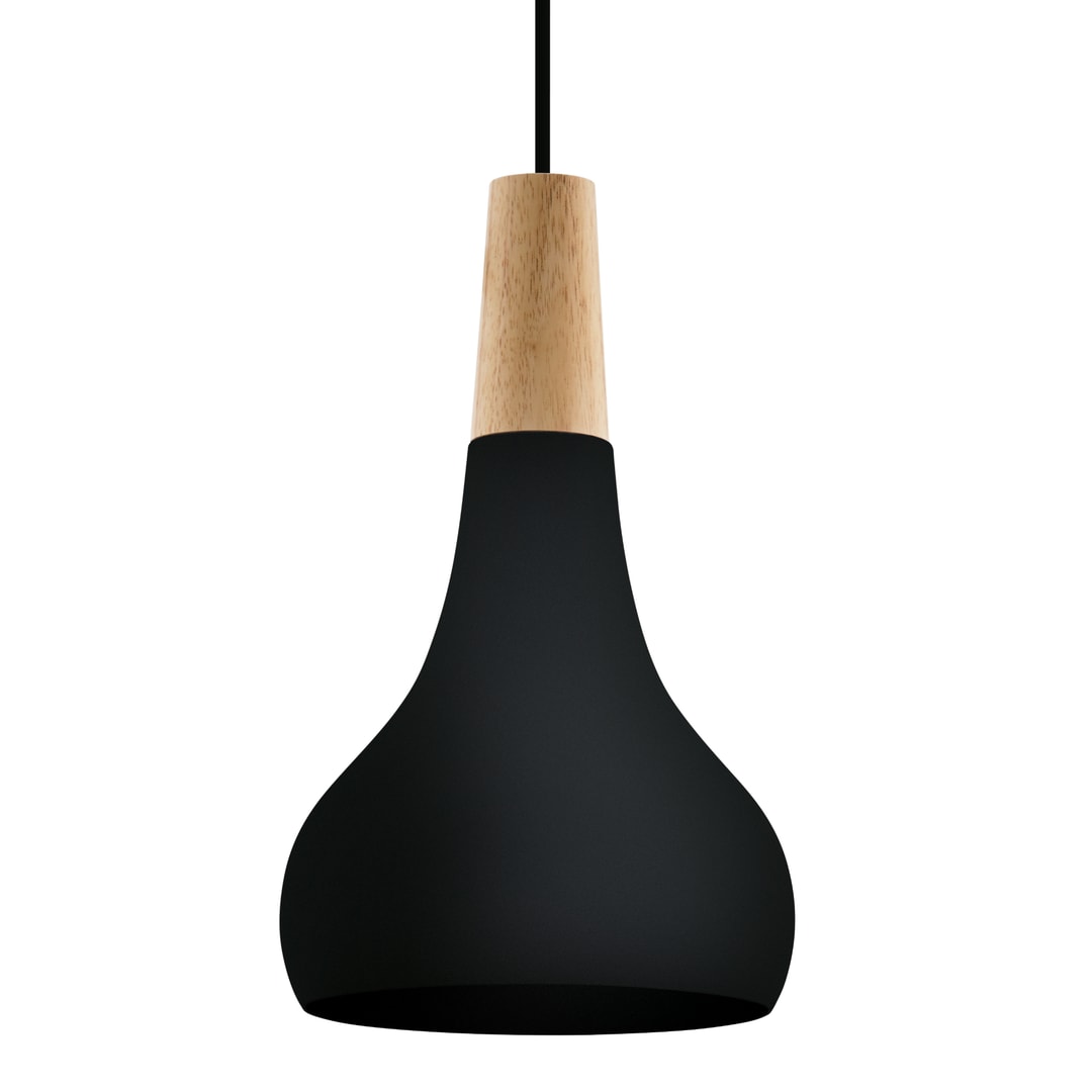 180mm Eglo Brushed Black Sabinar Pendant Light