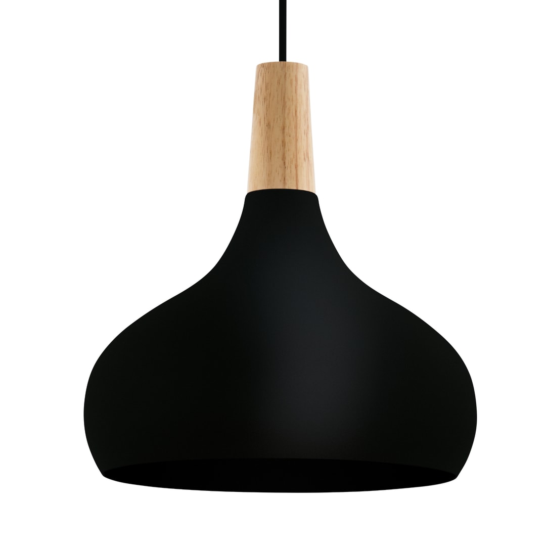 280mm Eglo Brushed Black Sabinar Pendant Light