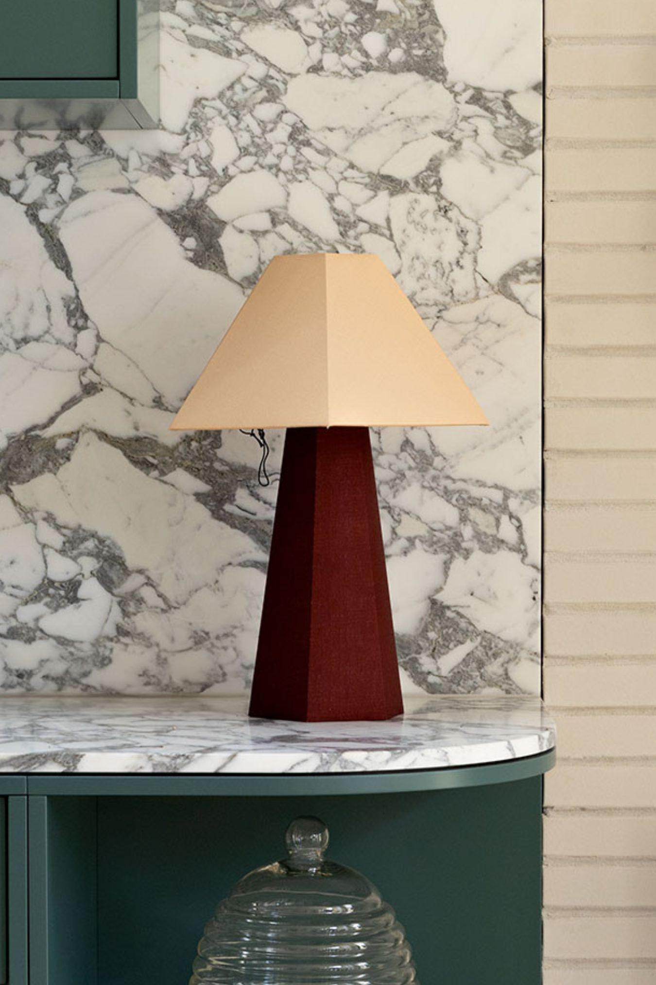 The Blake Linen Table Lamp in Toffee lifestyle