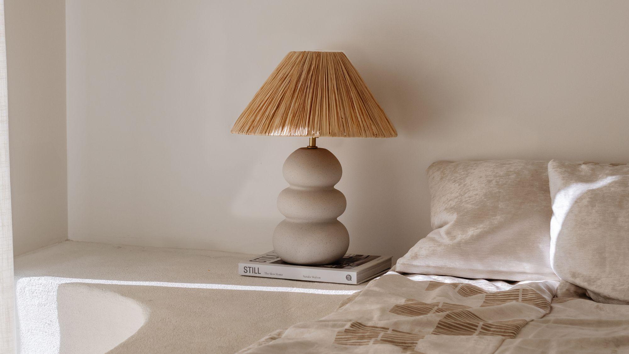 The Sofia Ceramic Table Lamp bedroom lifestyle