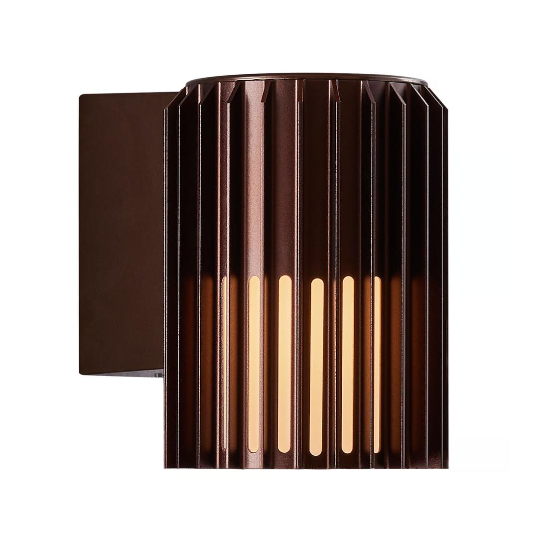 Brown Metallic Nordlux Aludra IP54 Down Only Wall Light